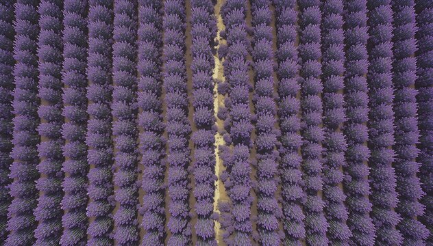 Aerial Lavender Field Purple Abstract Pattern USA July Summer Travel