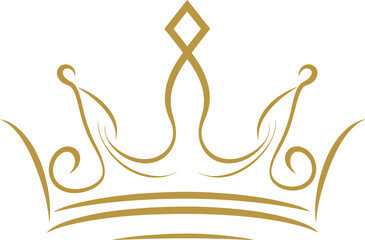 Elegant golden royal crown swirl vector illustration. © Alhamdulillah Allah 
