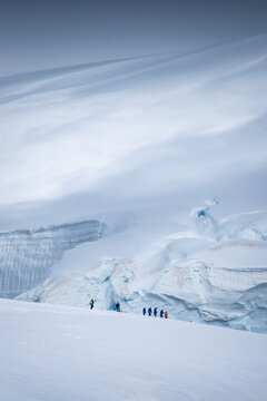 Antarctica: The majestic ice sheet and snow-covered landscapes of the Antarctic continent, perfect for hiking and exploration.