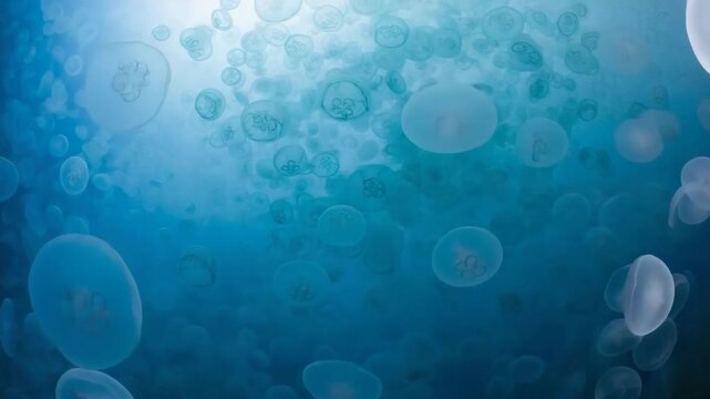 A school of jellyfish,4K