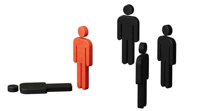 The conflict between two companies and a business, the rivalry of Leaders in blue and red leads a group of black employees to compet.