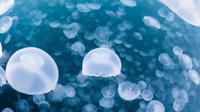 A school of jellyfish,4K