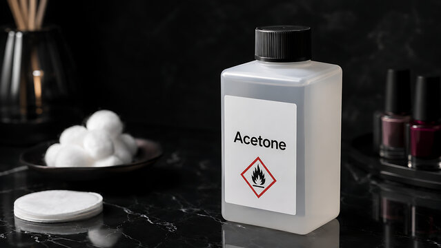 Rectangular Acetone Nail Polish Remover Bottle
