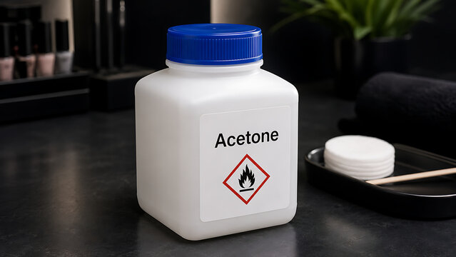 Acetone Nail Polish Remover Bottle with Blue Cap