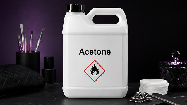 Acetone Nail Polish Remover in Plastic Jerrycan