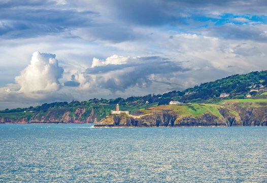 Baily Lighthouse (Teach Solais Dh&uacute;n Criofainn) Howth Head, near D&uacute;n Laoghaire, County Dublin, Ireland.
