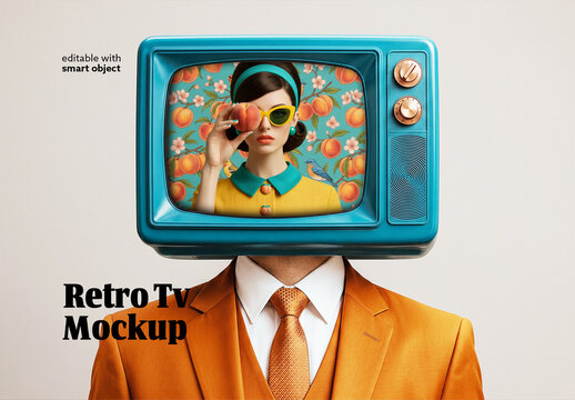 Retro Tv Mockup