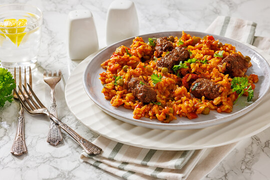 Premium US Balkan Cevapcici Beef Rice Platter