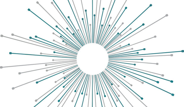 Abstract sunburst lines radiating from a central circle