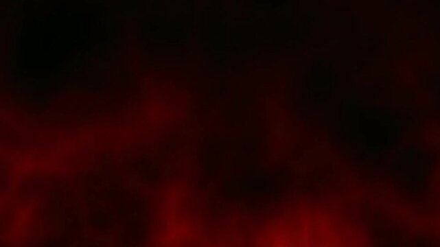 Abstract red smoke texture motion background with swirling dark crimson clouds moving slowly across frame creating eerie mystical atmosphere perfect for digital overlay and projects.