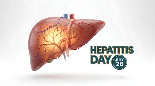 Hepatitis awareness, liver illustration, medical concept, health campaign
