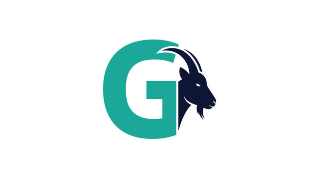 Teal letter G mascot logo with a blue goat.