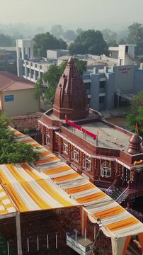 Vertical Aerial View of Shri Swami Samarth Math in Khopoli, Maharashtra