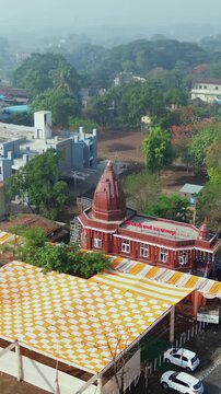 Vertical Aerial View of Shri Swami Samarth Math in Khopoli, Maharashtra