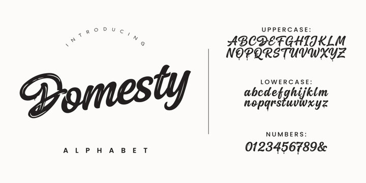 Domesty playful script font with liquid ink drip effect for street art and posters