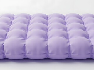 Obraz premium Soft pastel lavender quilted cushion texture background with modern puffy tufted geometric pattern