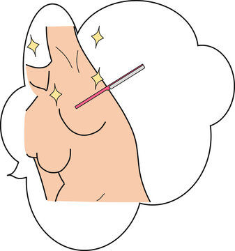 ムダ毛処理のイラスト