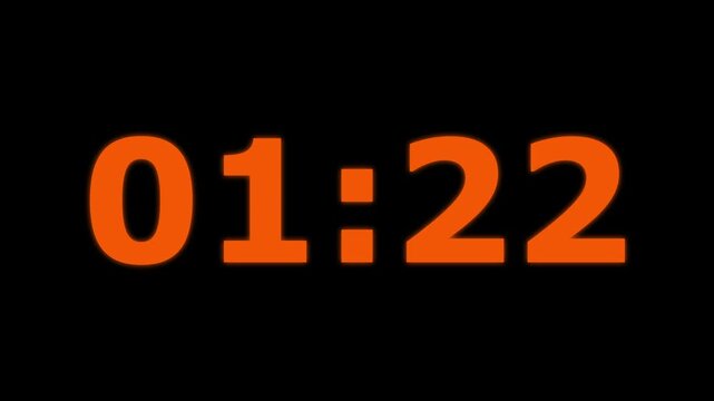 Glowing neon 1 minute 30 second countdown animation timer, Dynamic 90 second Countdown Animation Engaging Timer Visuals for Events 4k video.