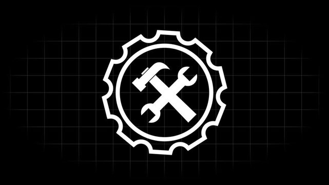 Maintenance engineering tool animation crosses machinery implements on grids. Mechanical repair support software utilizes a maintenance engineering tool animation app.