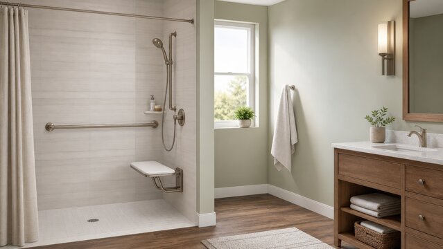 Accessible Bathroom Designed for Aging in Place