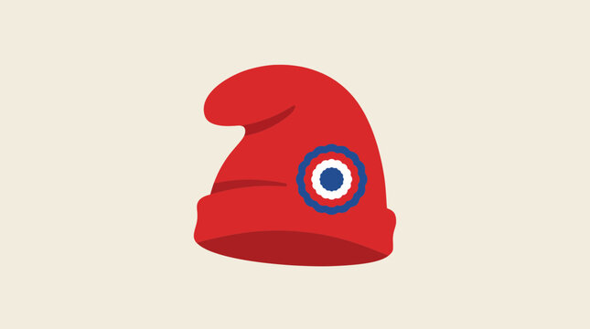 Phrygian Cap with Tricolor Cockade Illustration
