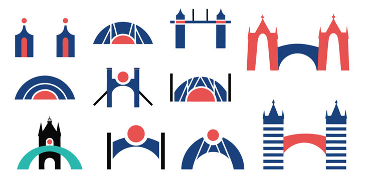 London Landmark SVG Bundle | Tower Bridge, Big Ben, London Icons & UK Travel Cut Files for Cricut, Silhouette, PNG, DXF, EPS