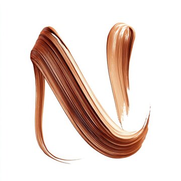 Brown Brushstroke Lowercase Letter N Minimal Abstract Paint Typography Design