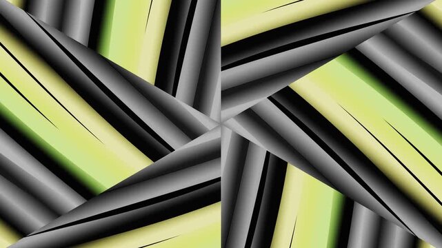 Geometric abstract pattern with metallic sharp slanted lines in yellow and black. Suitable for backgrounds, prints, and digital designs.