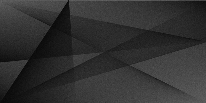 Black white dark gray abstract background. Geometric pattern shape. Line triangle polygon angle. Gradient. Shadow. Matte. 3d effect. Rough grain grungy. Design. Template. Presentation.
