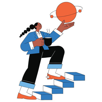 Business Woman Illustration SVG