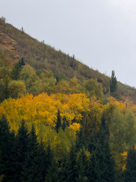Views of Chimbulak, in the Zailiisky Alatau mountain range, Kazakhstan