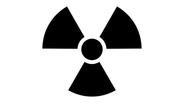 Radiation symbol warns of potential danger from hazardous radioactive materials.
