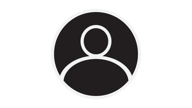 Minimalist black person icon symbol silhouette sign with silhouette character interface identity isolated pictogram blackandwhite business application navigational representation
