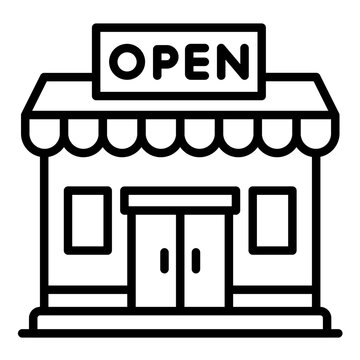 Open Store Sign vector icon. Can be used for Shopping and Ecommerce iconset.