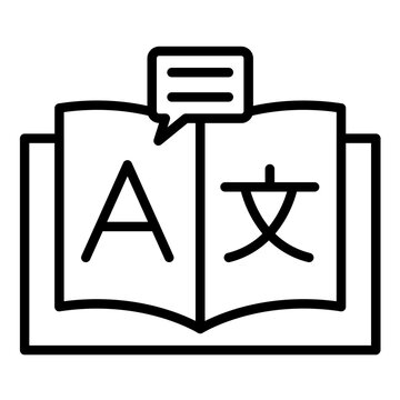 Language Course vector icon. Can be used for Online Education iconset.