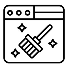 Browser Clean vector icon. Can be used for Security iconset. © Artify IT Solutions