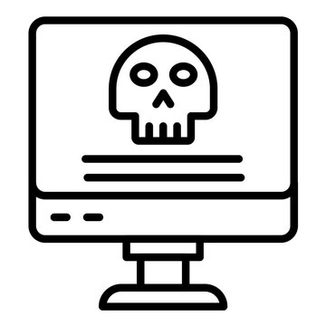 Computer Hacked vector icon. Can be used for Security iconset.