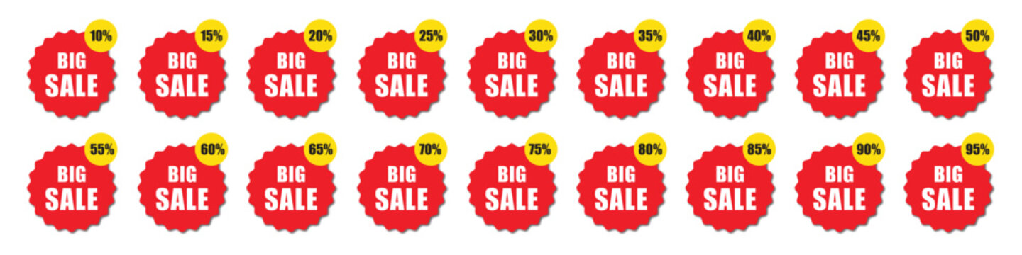 Discount sale tags icon illustration