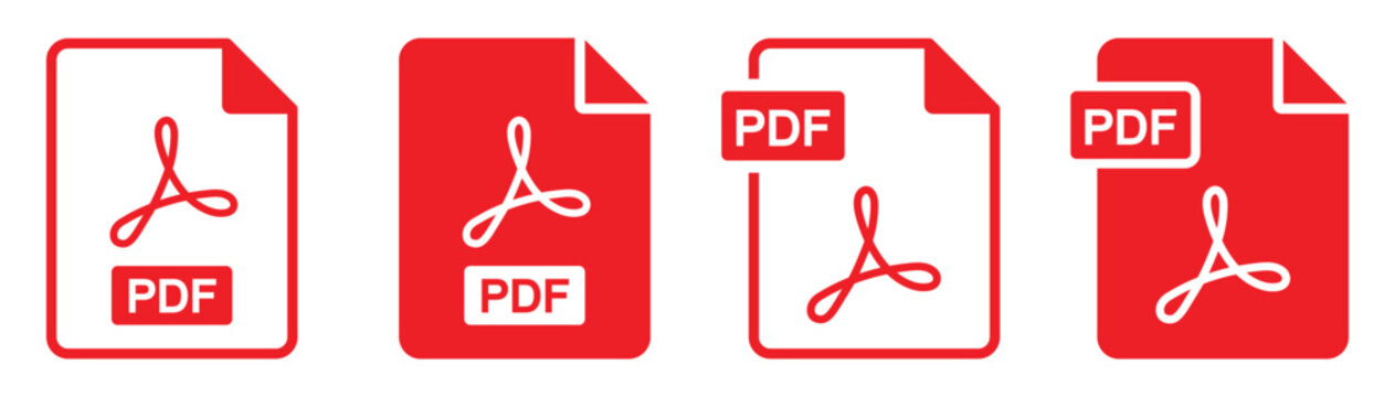 Pdf Format Icon. Pdf icon flat image Vector Illustration