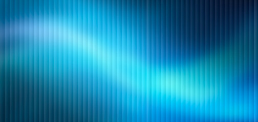 Fototapeta premium An abstract futuristic background featuring a smooth blue gradient, a vertical ribbed texture, and glowing, flowing waves. A modern, tech-inspired design rendered in vibrant light blue