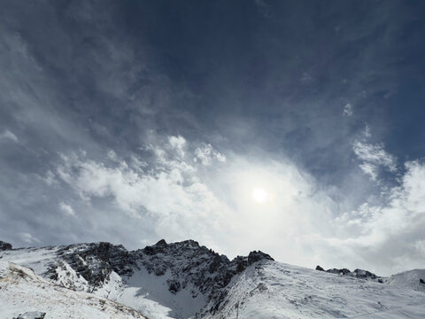 Views of Chimbulak, in the Zailiisky Alatau mountain range, Kazakhstan