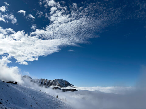 Views of Chimbulak, in the Zailiisky Alatau mountain range, Kazakhstan