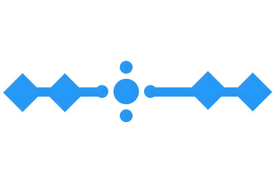 Blue Geometric Text Divider and Page Border Design Element