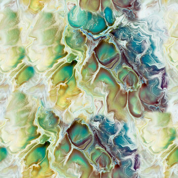 Seamless pattern of marble abstract painting, original hand drawn, impressionism style, color texture.
