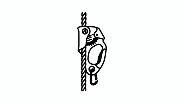 Rope Ascender Device Illustration - Climbing Gear