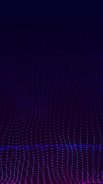 abstract blue and pink grid lines dots flow animation, futuristic ai technology and science stream vertical social media motion background