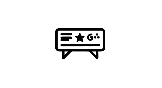 An illustration depicts a billboard with a star and letters on it.
