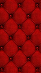 Obraz premium Luxurious Red Tufted Velvet Upholstery Seamless Background Texture Pattern