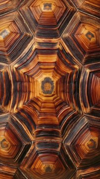 Natural Turtle Carapace Closeup Showing Hexagonal Shell Texture And Organic Patterns