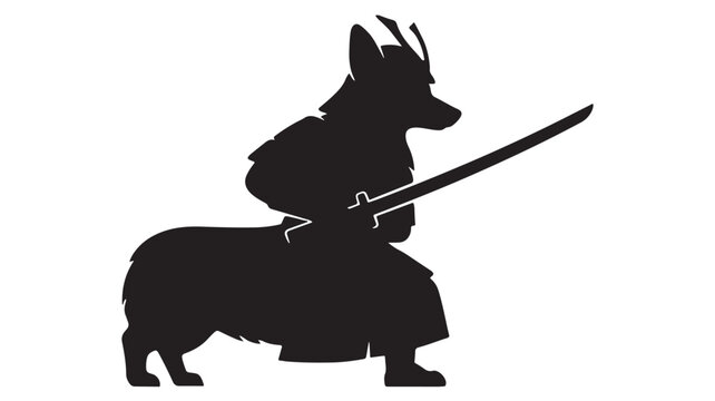 Black and White Vector Illustration Line Art of a Medieval Armored Knight Holding a Sword and Riding a Horse in Profile